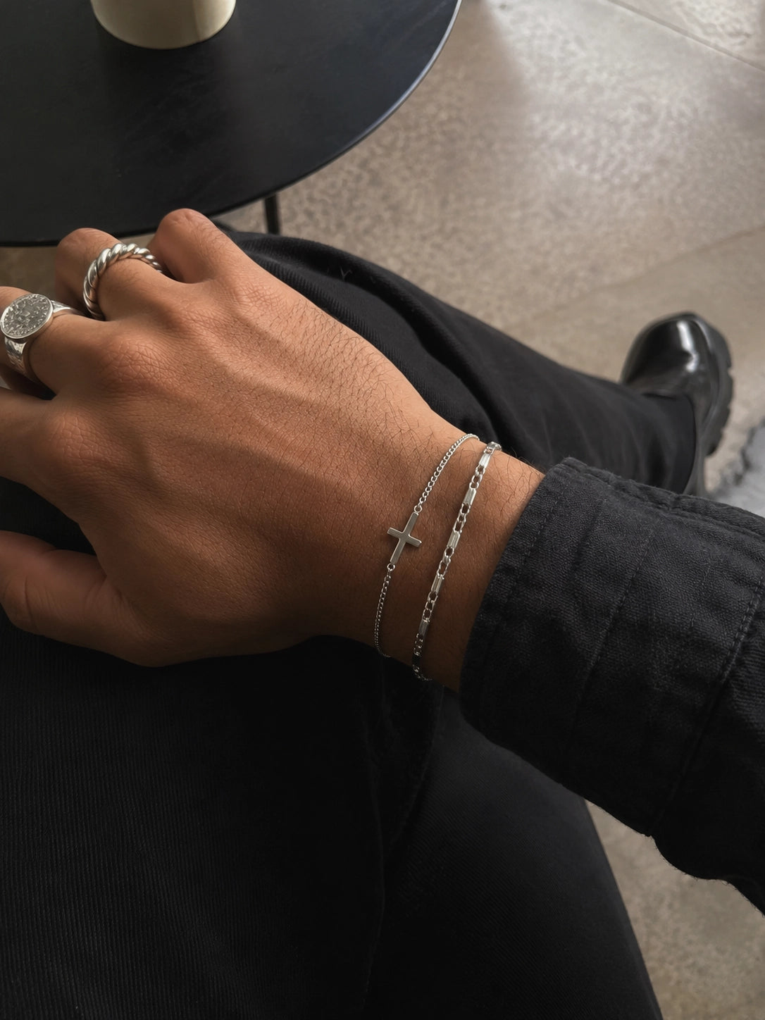 CROSS BRACELET ARGENT