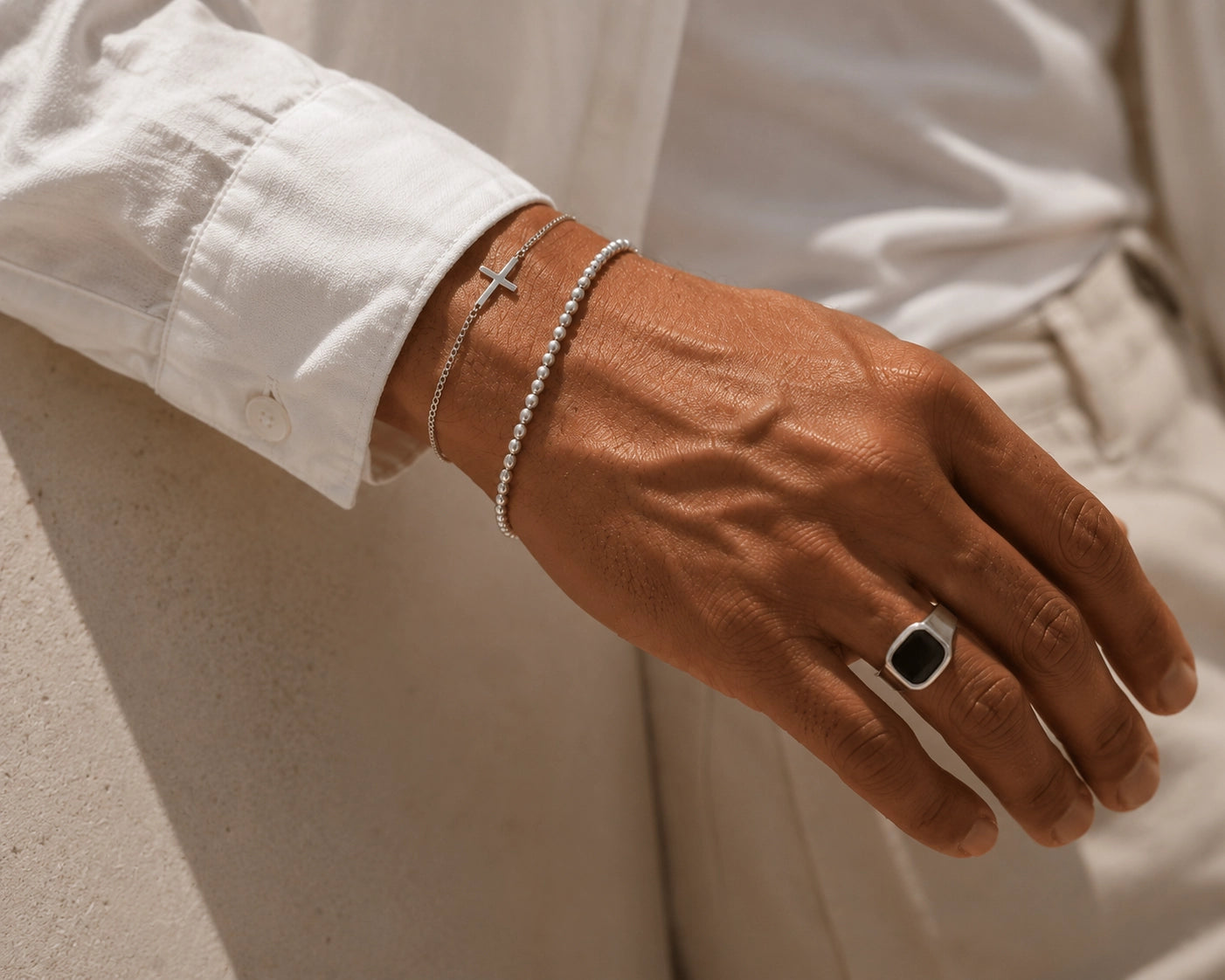 CROSS BRACELET ARGENT