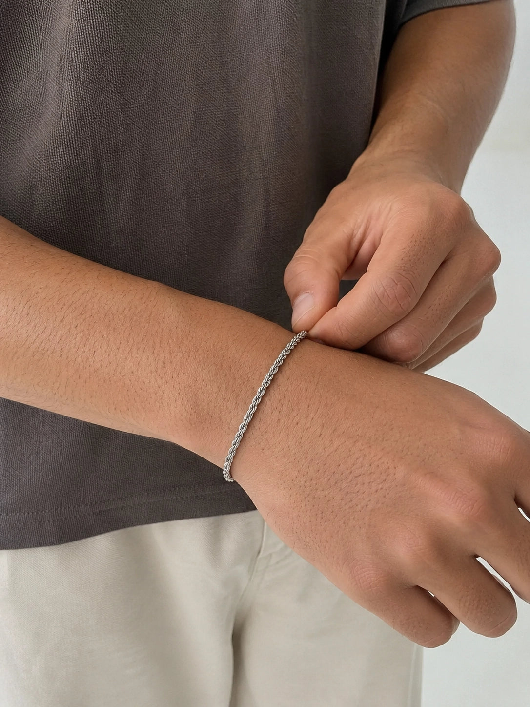 ROPE BRACELET 3MM | Argent