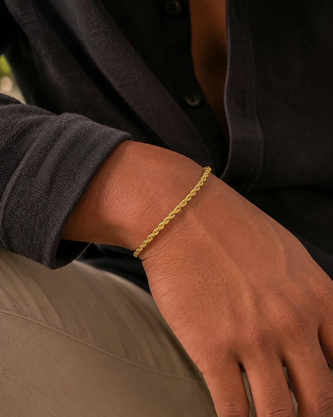 ROPE BRACELET 3MM - OR