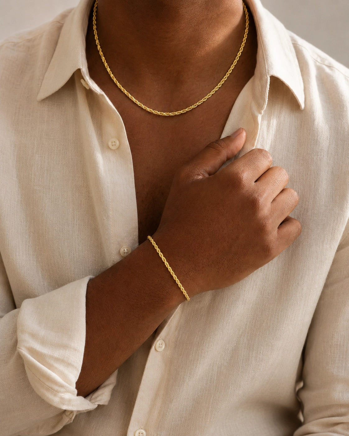ROPE BRACELET 3MM - OR